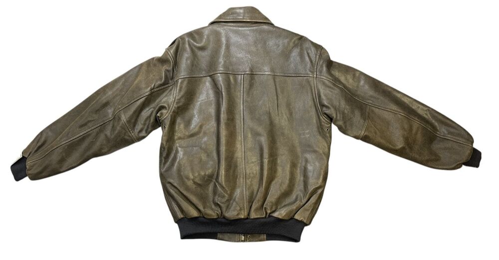LL Bean Goatskin Leather A-2 Style Bomber Flight Vintage Jacket M - Picture 5 of 16
